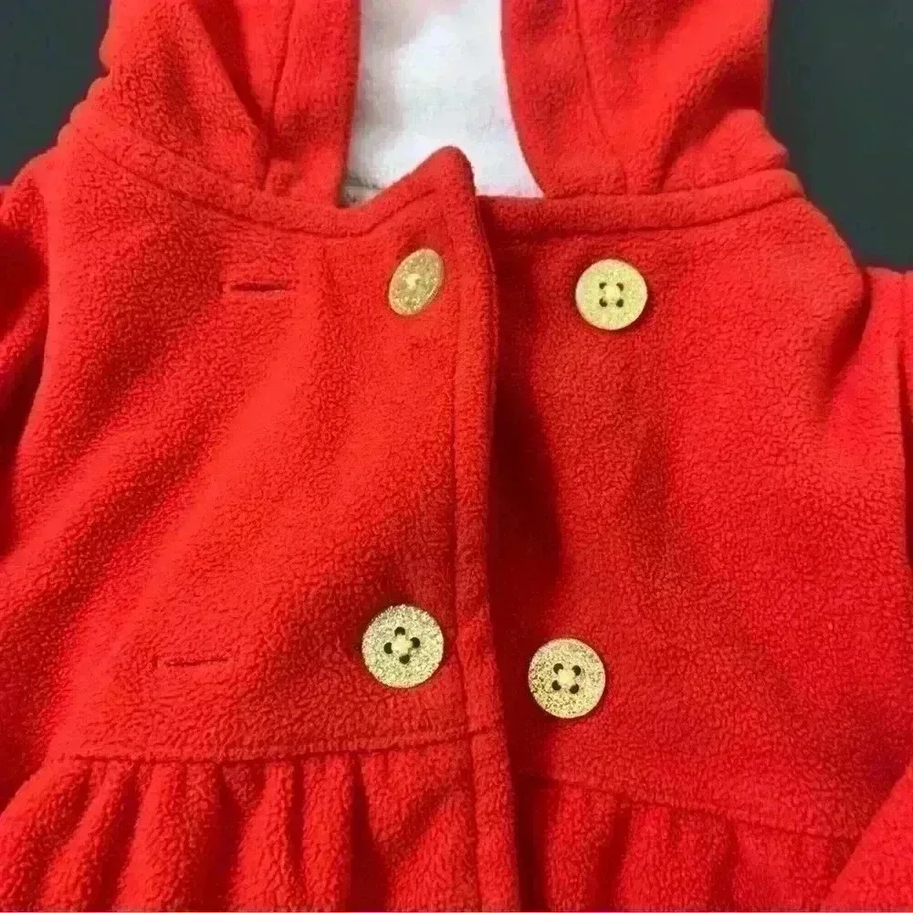 Carter's Baby Girl Red Pea Coat 12 months